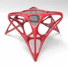 غرفة معيشة حديثة مصنوعة من زجاج القهوة وطاولة Adamantx® Lunar رقم 2 Viadurini