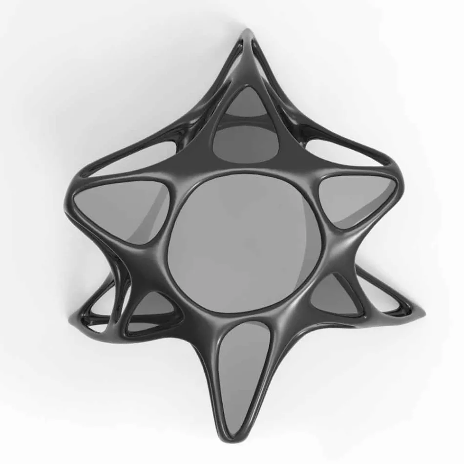 غرفة معيشة حديثة مصنوعة من زجاج القهوة وطاولة Adamantx® Lunar رقم 2 Viadurini