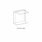 طاولة قهوة عصرية مصنوعة من المعدن والزجاج المدخن أو الشفاف في إيطاليا - تيلور Viadurini