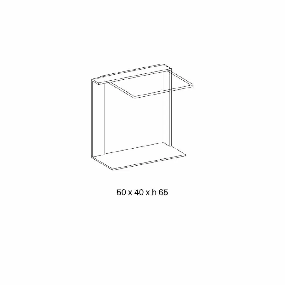 طاولة قهوة عصرية مصنوعة من المعدن والزجاج المدخن أو الشفاف في إيطاليا - تيلور Viadurini