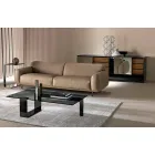 طاولة قهوة عصرية بسطح من الزجاج المدخن وقاعدة معدنية، صنع في إيطاليا - سكوبي Viadurini