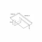 طاولة قهوة عصرية بسطح من الزجاج المدخن وقاعدة معدنية، صنع في إيطاليا - سكوبي Viadurini