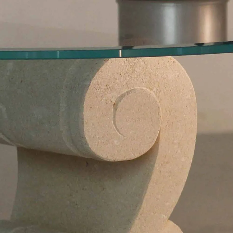 غرفة من خشب البلوط المعتم مع زجاج وكريستال بتصميم Aracne-S Viadurini