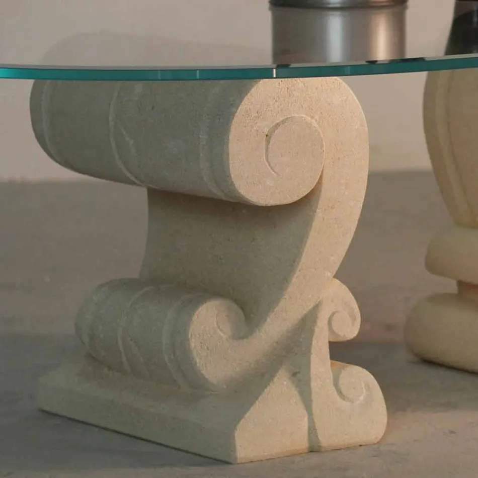 غرفة من خشب البلوط المعتم مع زجاج وكريستال بتصميم Aracne-S Viadurini