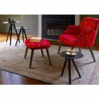 طاولة قهوة مستديرة من الخشب المطلي باللونين الأسود والرمادي، صنعت في إيطاليا - شتوتغارت Viadurini