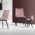 طاولة قهوة مستديرة من الخشب المطلي باللونين الأسود والرمادي، صنعت في إيطاليا - شتوتغارت Viadurini