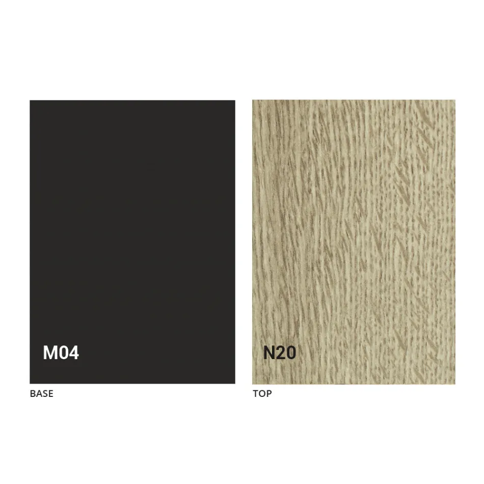 طاولة محولة مصنوعة من الخشب والفولاذ في إيطاليا - ديميترو Viadurini