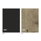 طاولة محولة مصنوعة من الخشب والفولاذ في إيطاليا - ديميترو Viadurini