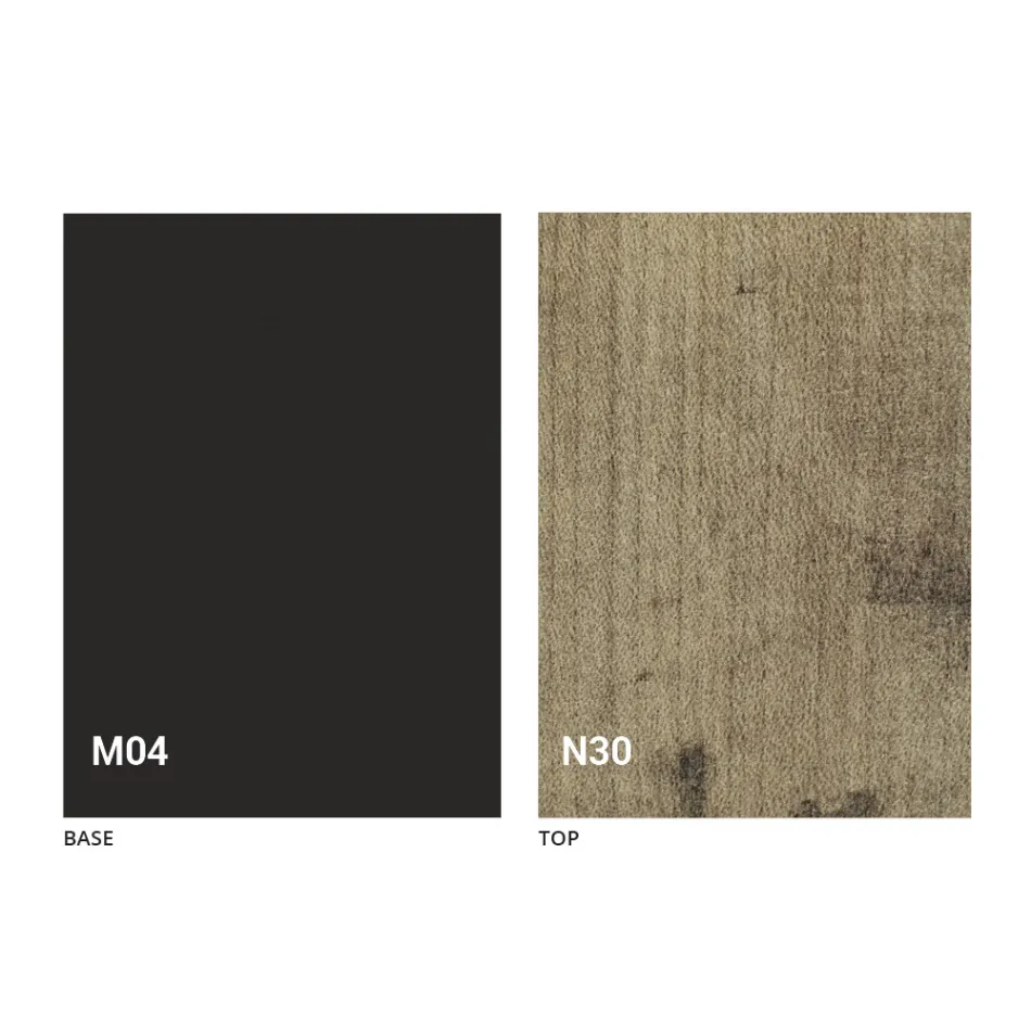 طاولة محولة مصنوعة من الخشب والفولاذ في إيطاليا - ديميترو Viadurini