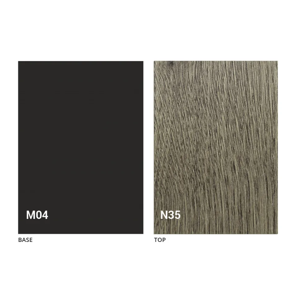 طاولة محولة مصنوعة من الخشب والفولاذ في إيطاليا - ديميترو Viadurini