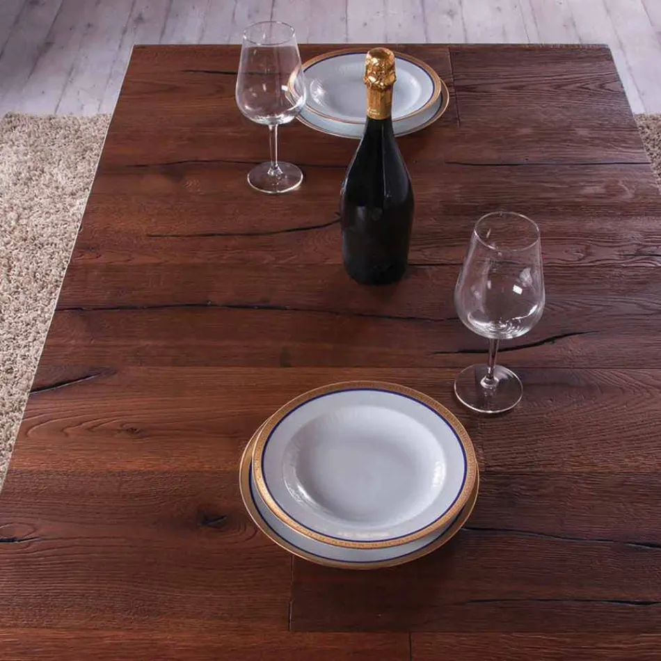 طاولة قهوة قابلة للتحويل مصنوعة من الخشب والمعدن في إيطاليا - باتروكلوس Viadurini