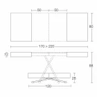 طاولة قهوة قابلة للتحويل مصنوعة من الخشب والمعدن في إيطاليا - باتروكلوس Viadurini