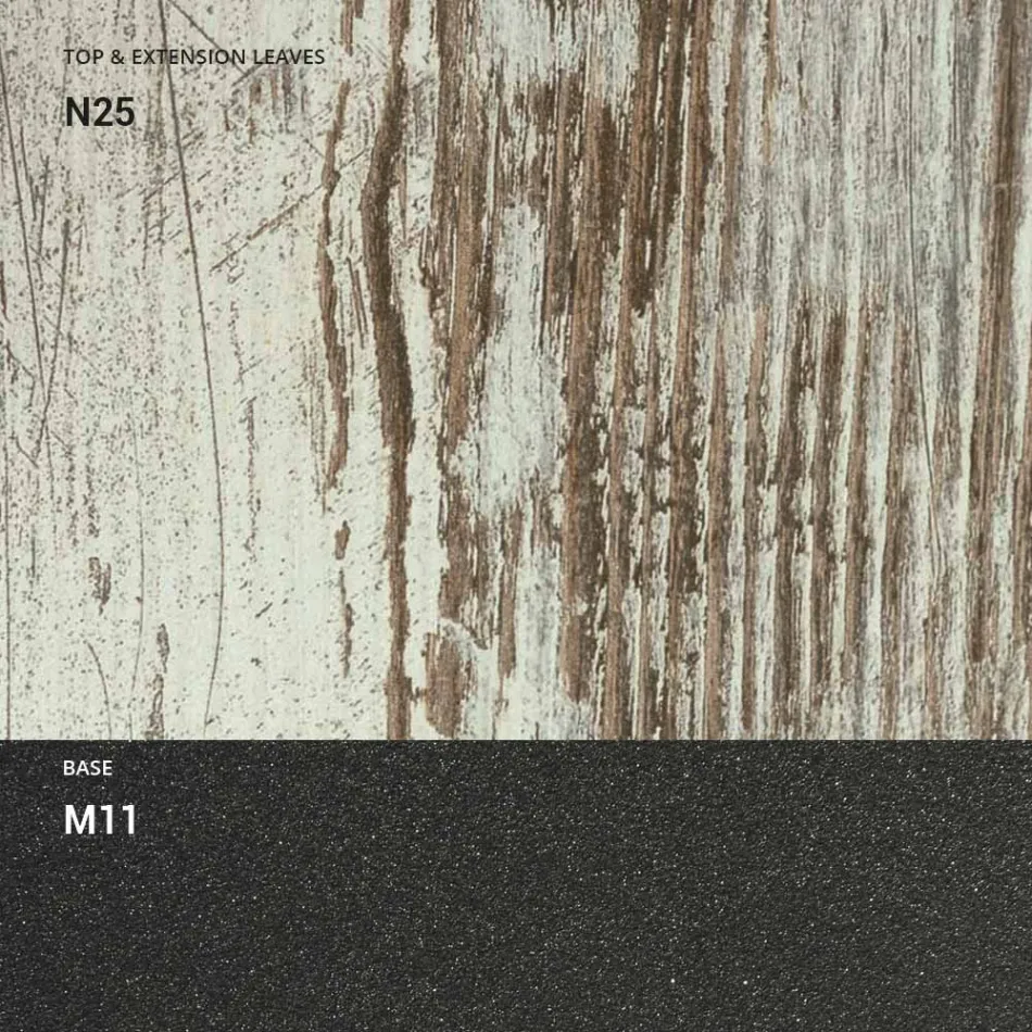 طاولة قهوة قابلة للتحويل مصنوعة من الخشب والمعدن، صنع في إيطاليا - سانروكو Viadurini