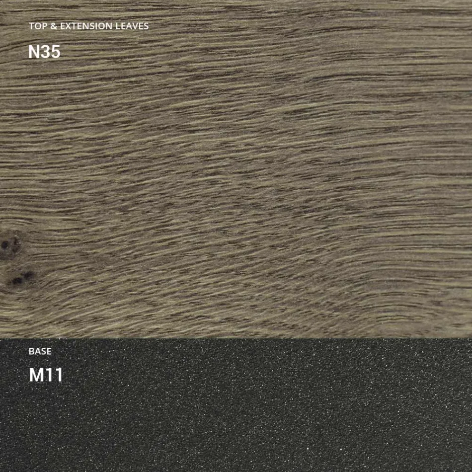 طاولة قهوة قابلة للتحويل مصنوعة من الخشب والمعدن، صنع في إيطاليا - سانروكو Viadurini