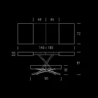 طاولة قهوة قابلة للتحويل مصنوعة من الخشب والمعدن، صنع في إيطاليا - سانروكو Viadurini