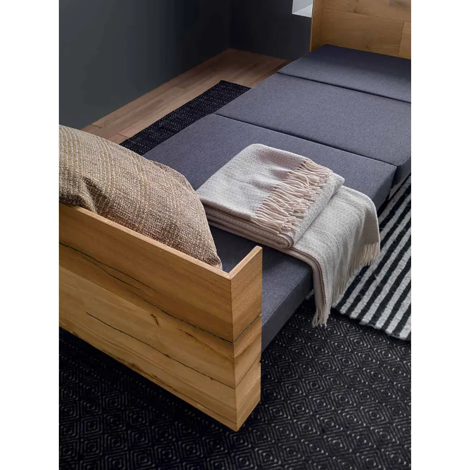 طاولة قهوة قابلة للتحويل مصنوعة من الخشب الصلب في إيطاليا - ترابوكو Viadurini