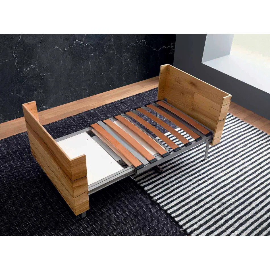 طاولة قهوة قابلة للتحويل مصنوعة من الخشب الصلب في إيطاليا - ترابوكو Viadurini