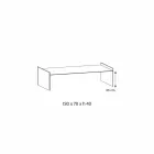 طاولة قهوة زجاجية شفافة للغاية مع حافة مشطوفة، صنع في إيطاليا - إمبريتيف Viadurini