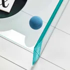 طاولة قهوة زجاجية شفافة للغاية مع حافة مشطوفة، صنع في إيطاليا - إمبريتيف Viadurini