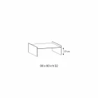 طاولة قهوة زجاجية شفافة للغاية مع حافة مشطوفة، صنع في إيطاليا - إمبريتيف Viadurini