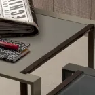 طاولة قهوة بتصميم هندسي من المعدن والزجاج - زيغوزاغو Viadurini