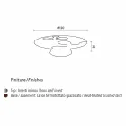 طاولة جانبية بتصميم عصري من خشب الصنوبر مع حشوات من الفولاذ المقاوم للصدأ باللون البنفسجي Viadurini