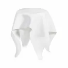 طاولة أوتو بتصميم عصري من زجاج شبكي أبيض، مصنوعة في إيطاليا Viadurini