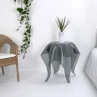 طاولة قهوة أوتو بتصميم عصري من زجاج شبكي مدخن، مصنوعة في إيطاليا Viadurini