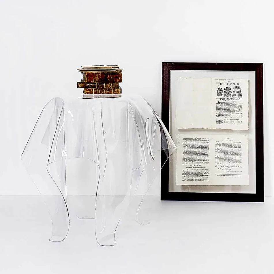 أريكة أوتو بتصميم عصري من زجاج شبكي، صُنعت في إيطاليا Viadurini