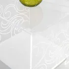 طاولة قهوة بتصميم من زجاج شبكي مع إضاءة LED، صنع في إيطاليا، كيوسي Viadurini