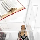 طاولة قهوة بتصميم من زجاج شبكي بثلاثة أرفف مصنوعة في إيطاليا، جوستو Viadurini