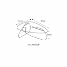 طاولة قهوة بتصميم زجاج شفاف ومدخن ومنقوش، صنع في إيطاليا - تاك تاك Viadurini