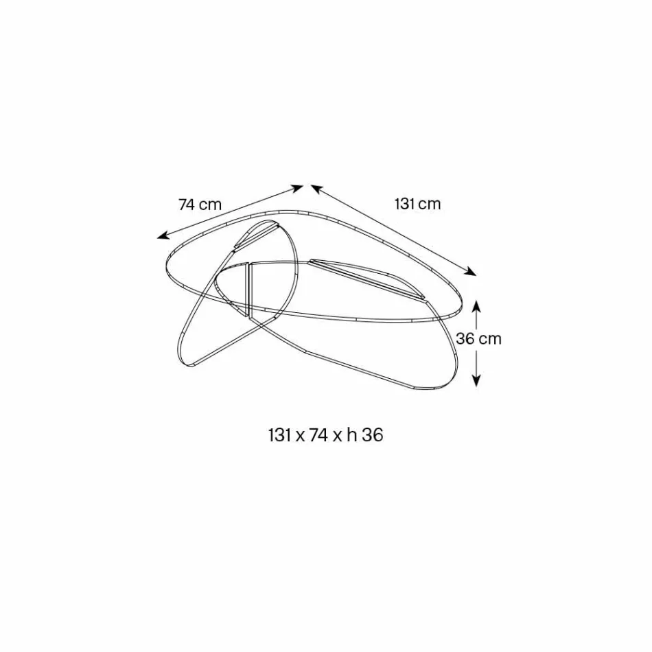 طاولة قهوة بتصميم زجاج شفاف ومدخن ومنقوش، صنع في إيطاليا - تاك تاك Viadurini