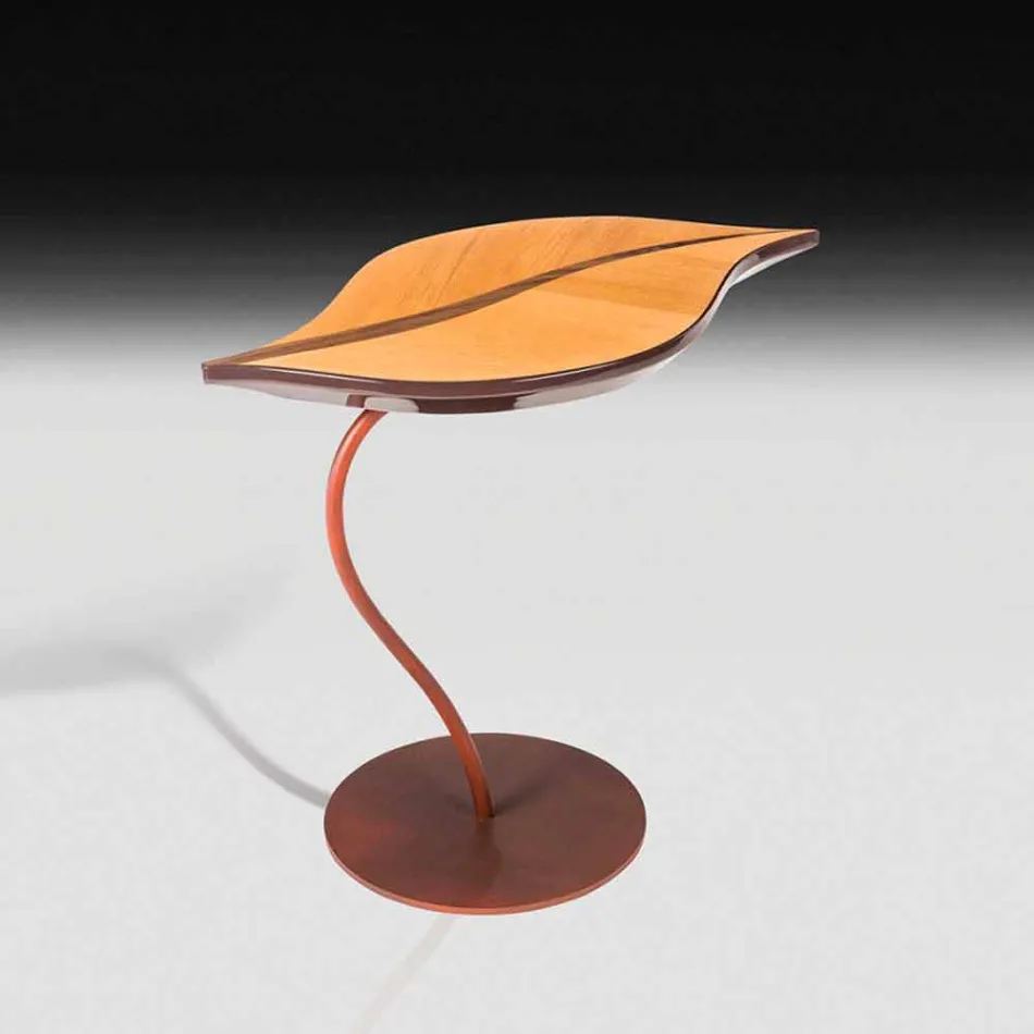 طاولة خدمة من خشب البلوط وأرجل من فولاذ آدم Viadurini