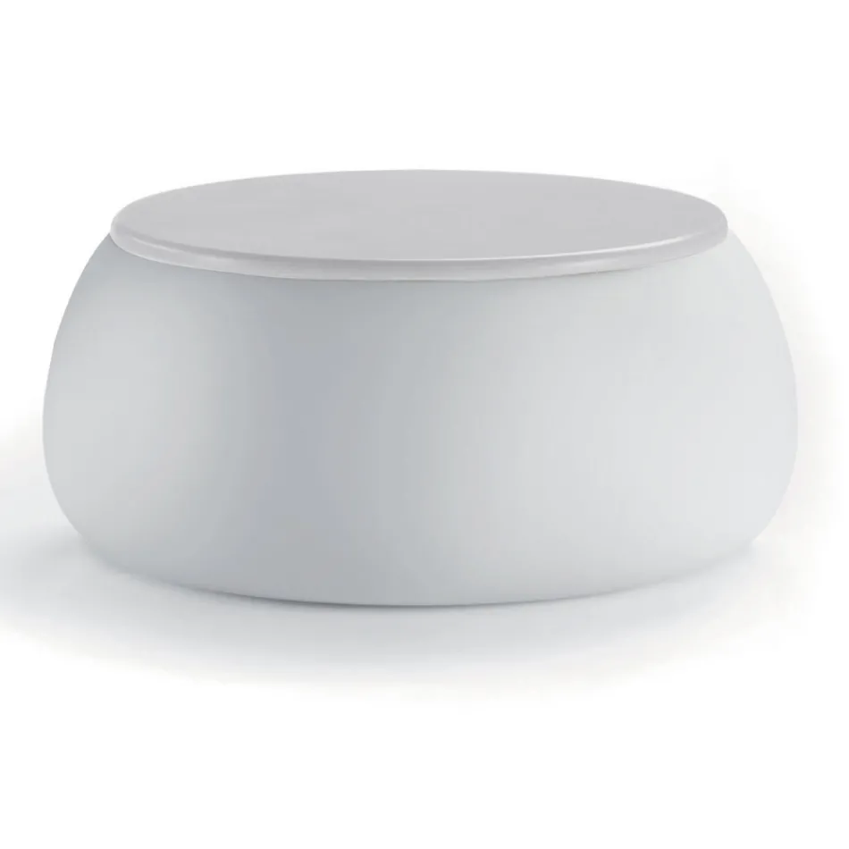 طاولة قهوة للحديقة ذات سطح دائري من البولي إيثيلين، صنع في إيطاليا - تيبالدو Viadurini