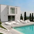 طاولة قهوة للحديقة ذات سطح دائري من البولي إيثيلين، صنع في إيطاليا - تيبالدو Viadurini