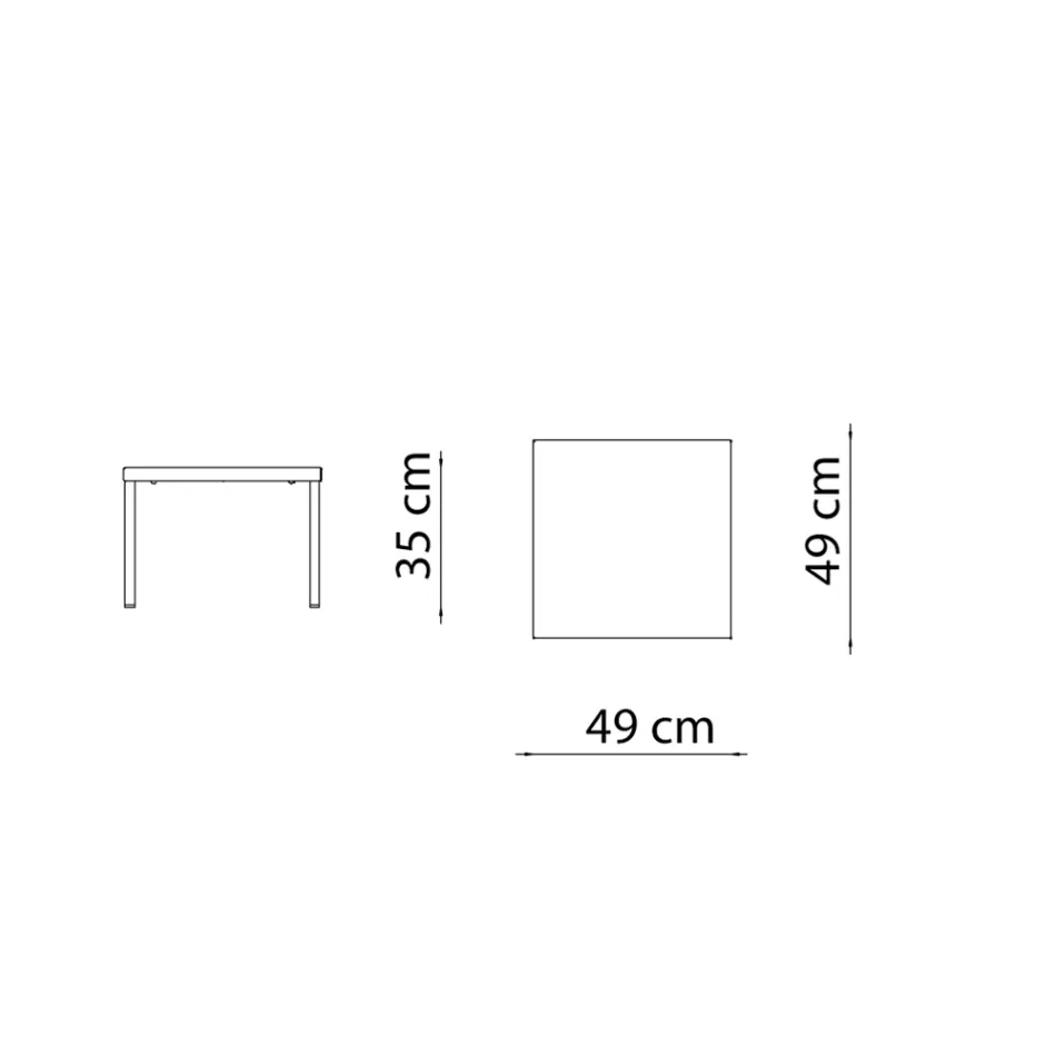 طاولة قهوة قابلة للتكديس للحديقة مصنوعة من الفولاذ المجلفن، صنع في إيطاليا - أبردين Viadurini