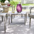 طاولة قهوة قابلة للتكديس للحديقة مصنوعة من الفولاذ المجلفن، صنع في إيطاليا - أبردين Viadurini