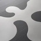 طاولة قهوة من خشب الأرز الأسود المطلي بالورنيش مع حشوات من الفولاذ المقاوم للصدأ المصقول - فيرجين Viadurini