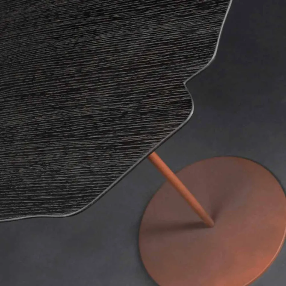 طاولة من خشب البلوط الملون الحديث باللون الموكا آندي Viadurini