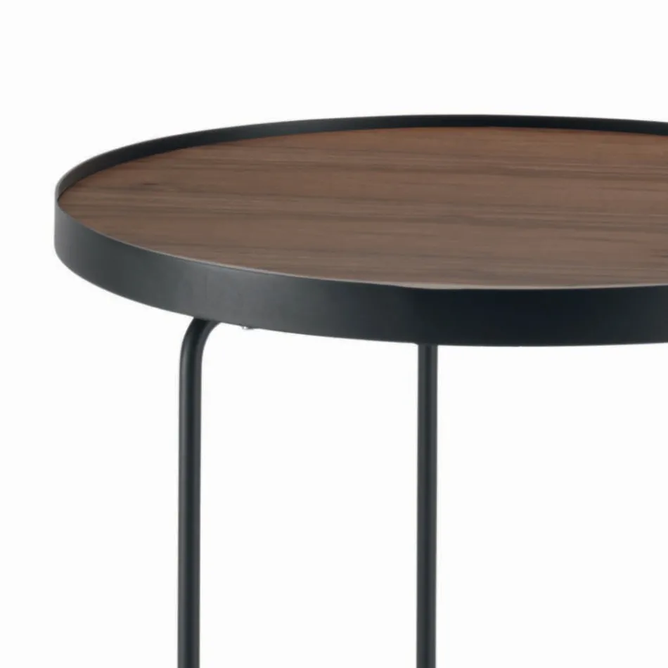 طاولة قهوة من خشب الجوز كاناليتو بأحجام مختلفة صنع في إيطاليا - جوبيو Viadurini