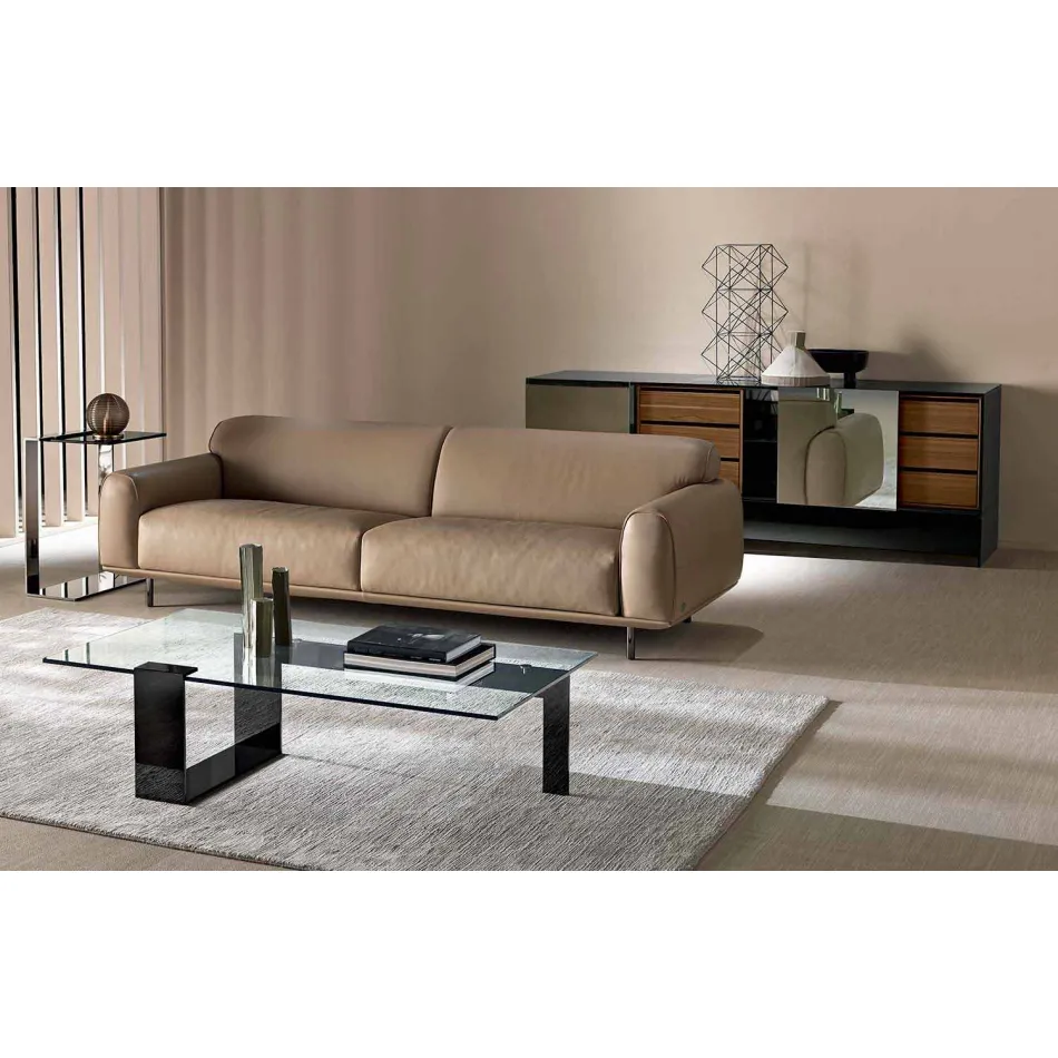 طاولة قهوة زجاجية خفيفة الوزن بتصميم عصري، صنع في إيطاليا - سكوبي Viadurini