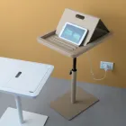 طاولة جانبية للأريكة مصنوعة من المعدن والبولي فينيل كلوريد (PVC) قابلة للتعديل الارتفاع للكمبيوتر اللوحي - تكنيكو Viadurini