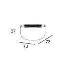 طاولة قهوة خارجية مضيئة مع إضاءة LED وسطح HPL، صنع في إيطاليا - Belida Viadurini