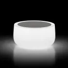 طاولة قهوة خارجية مضيئة مع إضاءة LED وسطح HPL، صنع في إيطاليا - Belida Viadurini