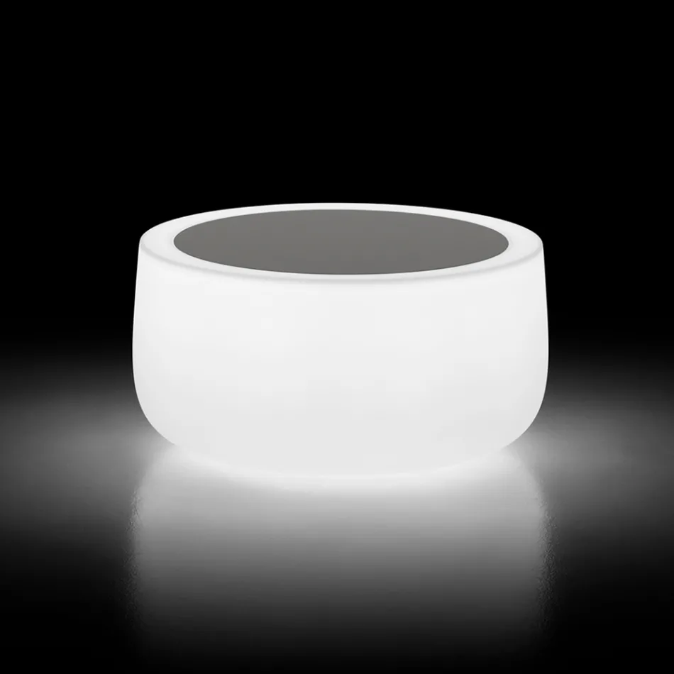 طاولة قهوة خارجية مضيئة مع إضاءة LED وسطح HPL، صنع في إيطاليا - Belida Viadurini