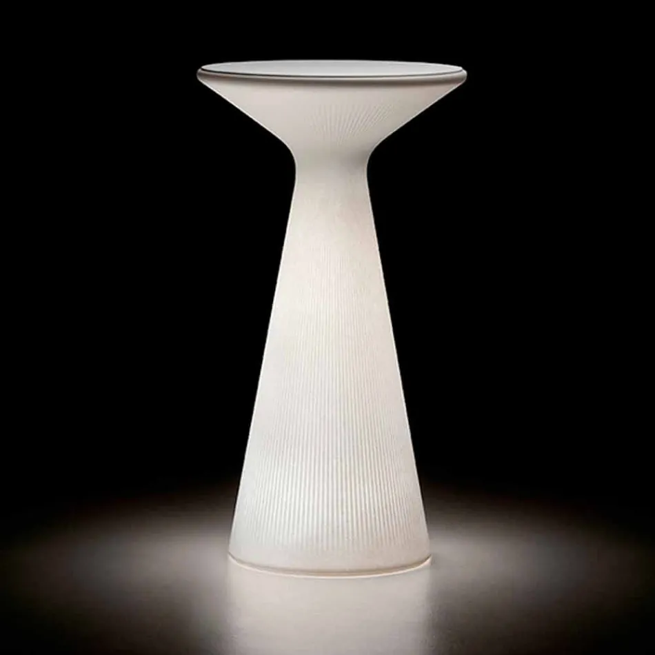 طاولة قهوة خارجية مشرقة ذات سطح دائري من HPL مصنوعة في إيطاليا - ديزموند Viadurini