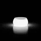 طاولة قهوة دائرية لامعة للحديقة مصنوعة من البولي إيثيلين في إيطاليا - تيبالدو Viadurini