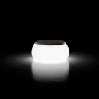 طاولة قهوة دائرية لامعة للحديقة مصنوعة من البولي إيثيلين في إيطاليا - تيبالدو Viadurini