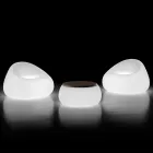 طاولة قهوة دائرية لامعة للحديقة مصنوعة من البولي إيثيلين في إيطاليا - تيبالدو Viadurini